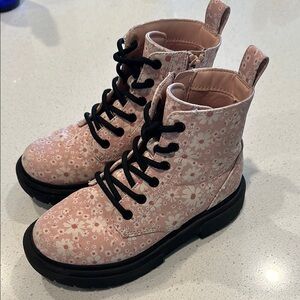 Floral Pink Kids Boots